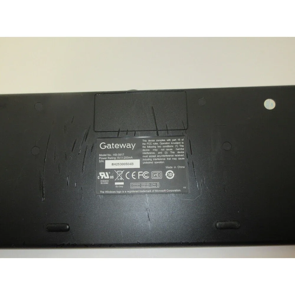 Gateway KB-0817 Wired PS/2 Keyboard Black Full Size Multimedia for Desktop PC